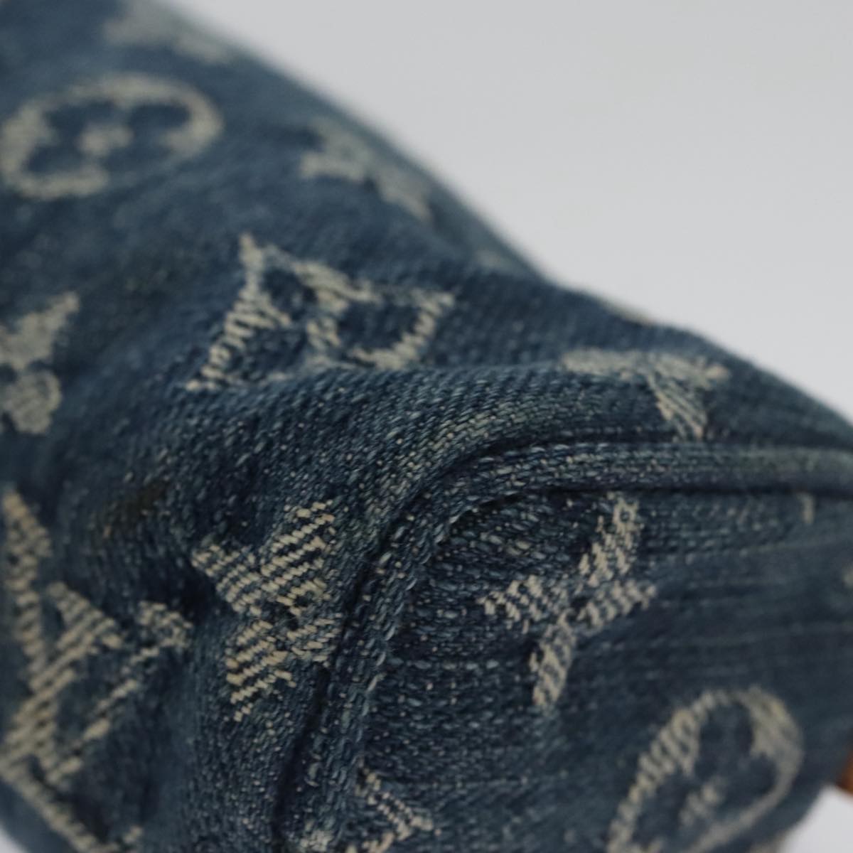 LOUIS VUITTON Monogram Denim Trousse Speedy Pouch Blue M95082 LV 107104
