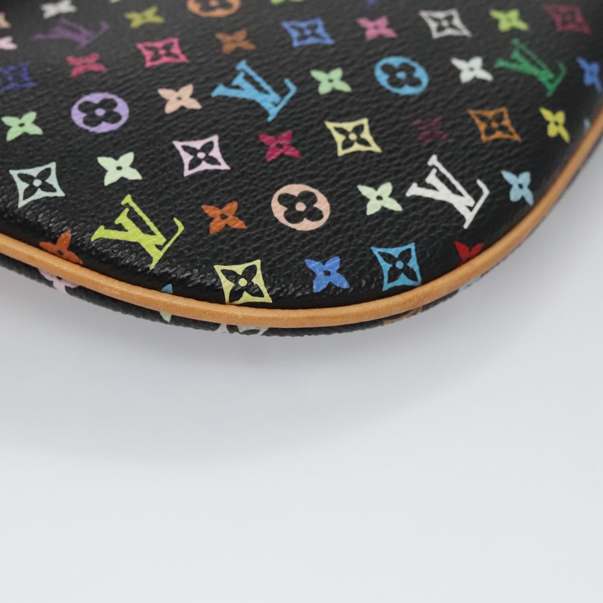 LOUIS VUITTON Monogram Multicolor Pochette GM Pouch Black M60027 LV 107106A