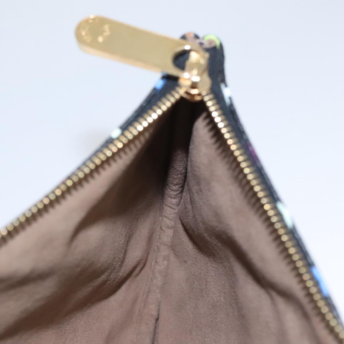 LOUIS VUITTON Monogram Multicolor Pochette GM Pouch Black M60027 LV 107106A