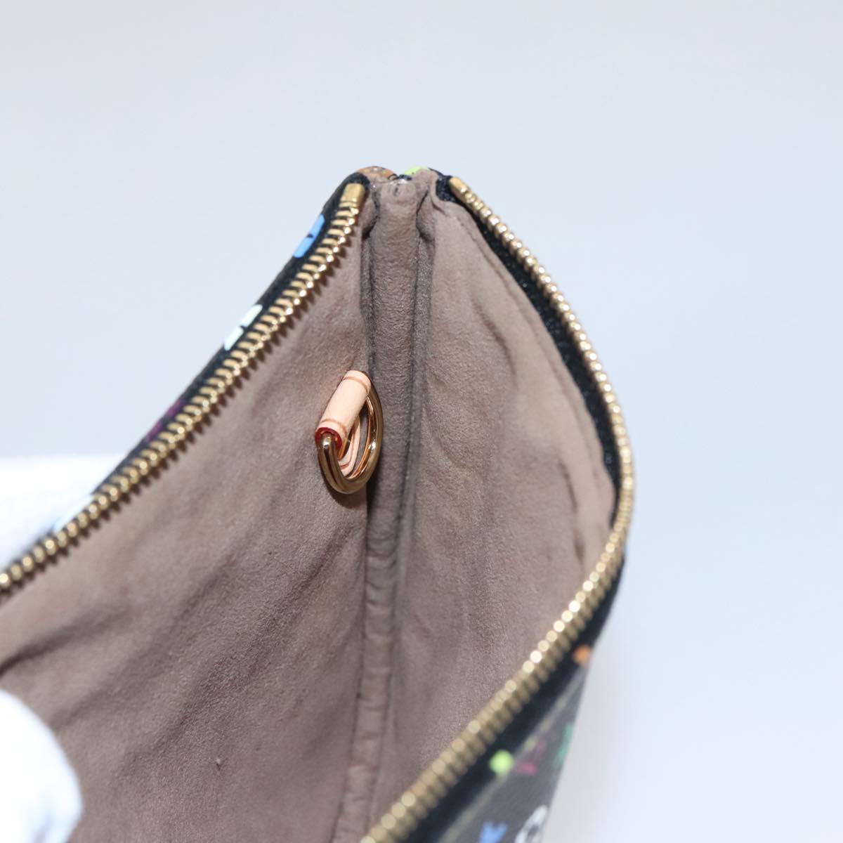 LOUIS VUITTON Monogram Multicolor Pochette GM Pouch Black M60027 LV 107106A