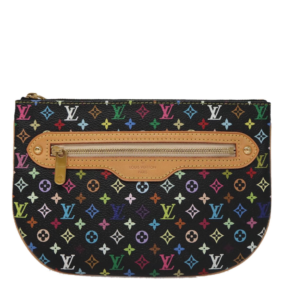 LOUIS VUITTON Monogram Multicolor Pochette GM Pouch Black M60027 LV 107106A