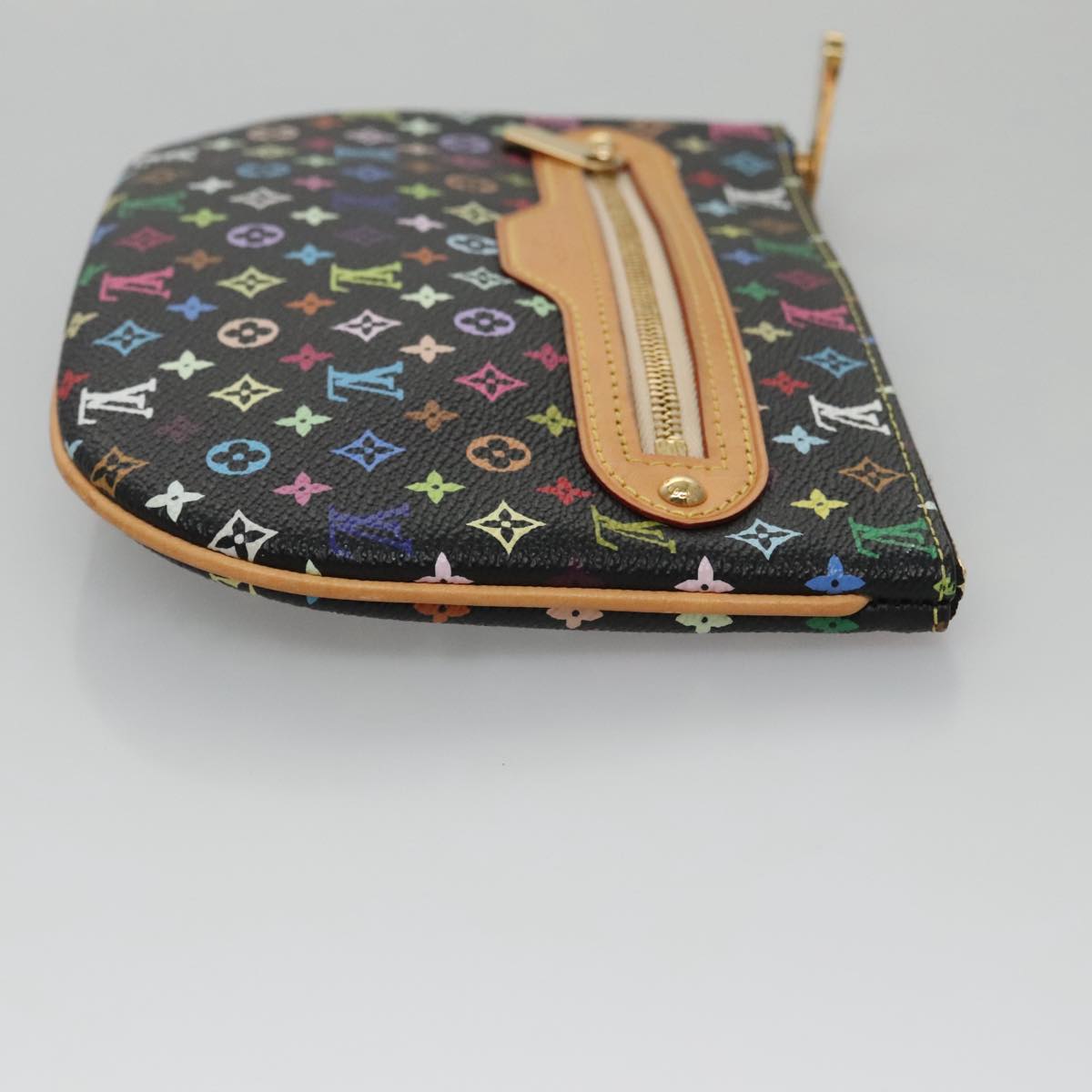 LOUIS VUITTON Monogram Multicolor Pochette GM Pouch Black M60027 LV 107106A