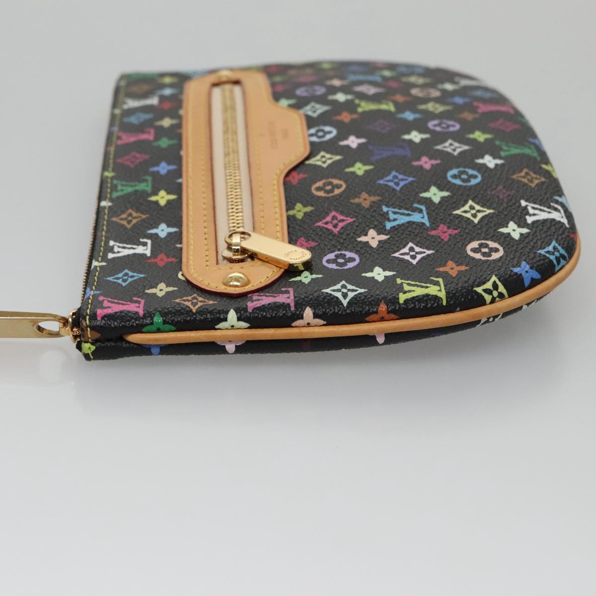 LOUIS VUITTON Monogram Multicolor Pochette GM Pouch Black M60027 LV 107106A