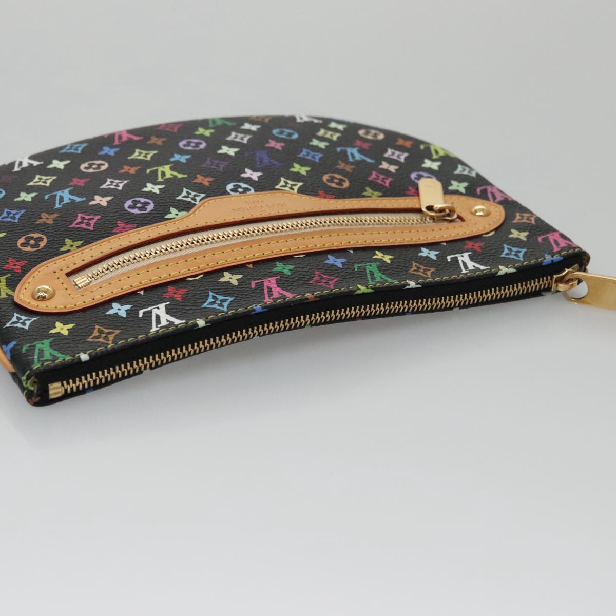 LOUIS VUITTON Monogram Multicolor Pochette GM Pouch Black M60027 LV 107106A
