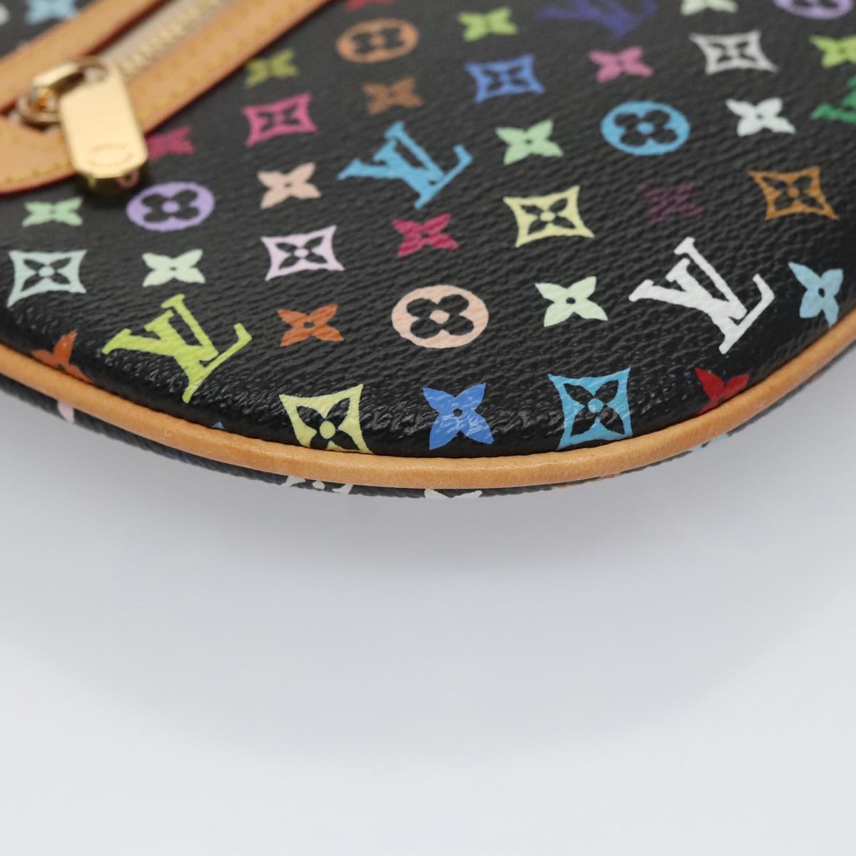 LOUIS VUITTON Monogram Multicolor Pochette GM Pouch Black M60027 LV 107106A