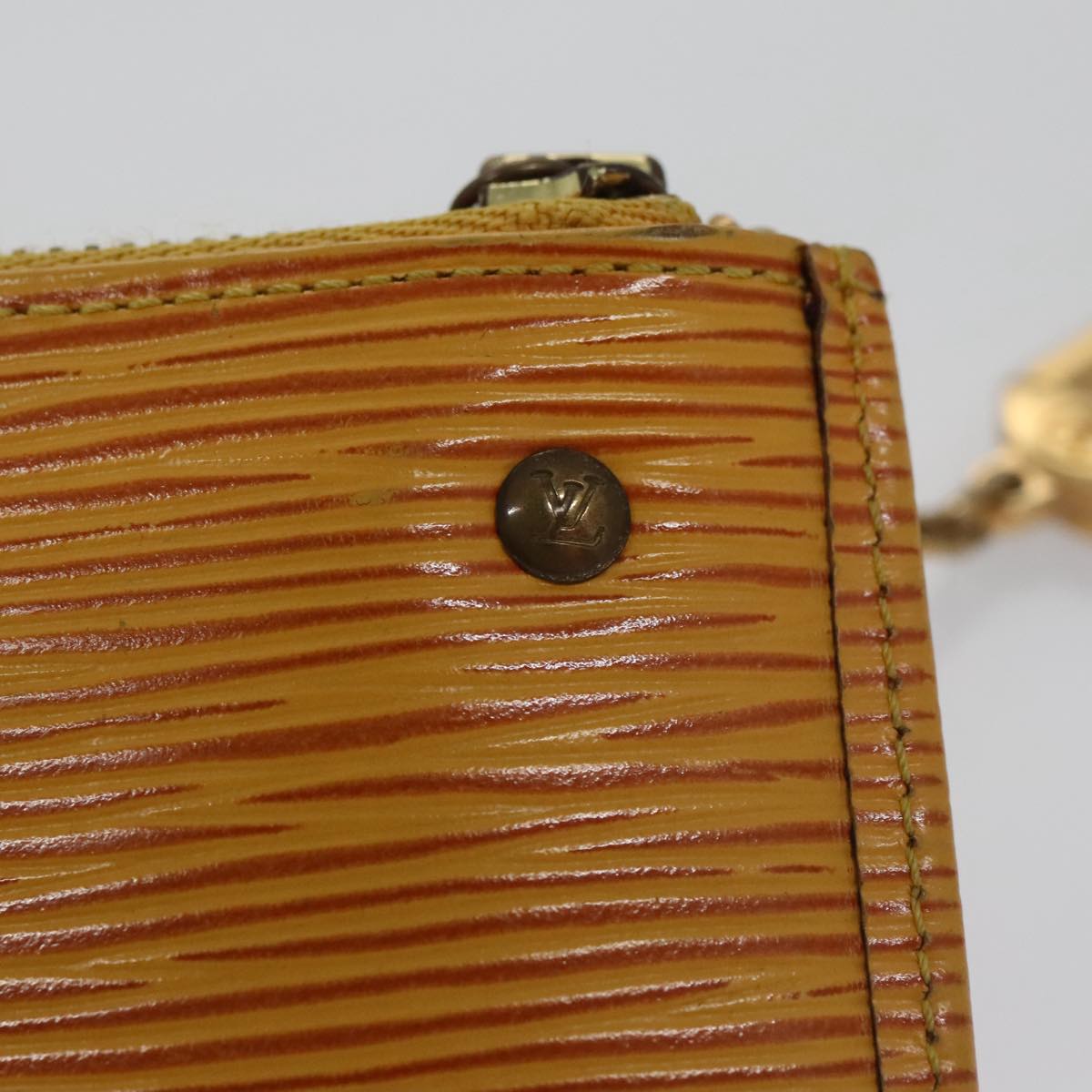LOUIS VUITTON Epi Pochette Cles Coin Purse Yellow M63809 LV 107110