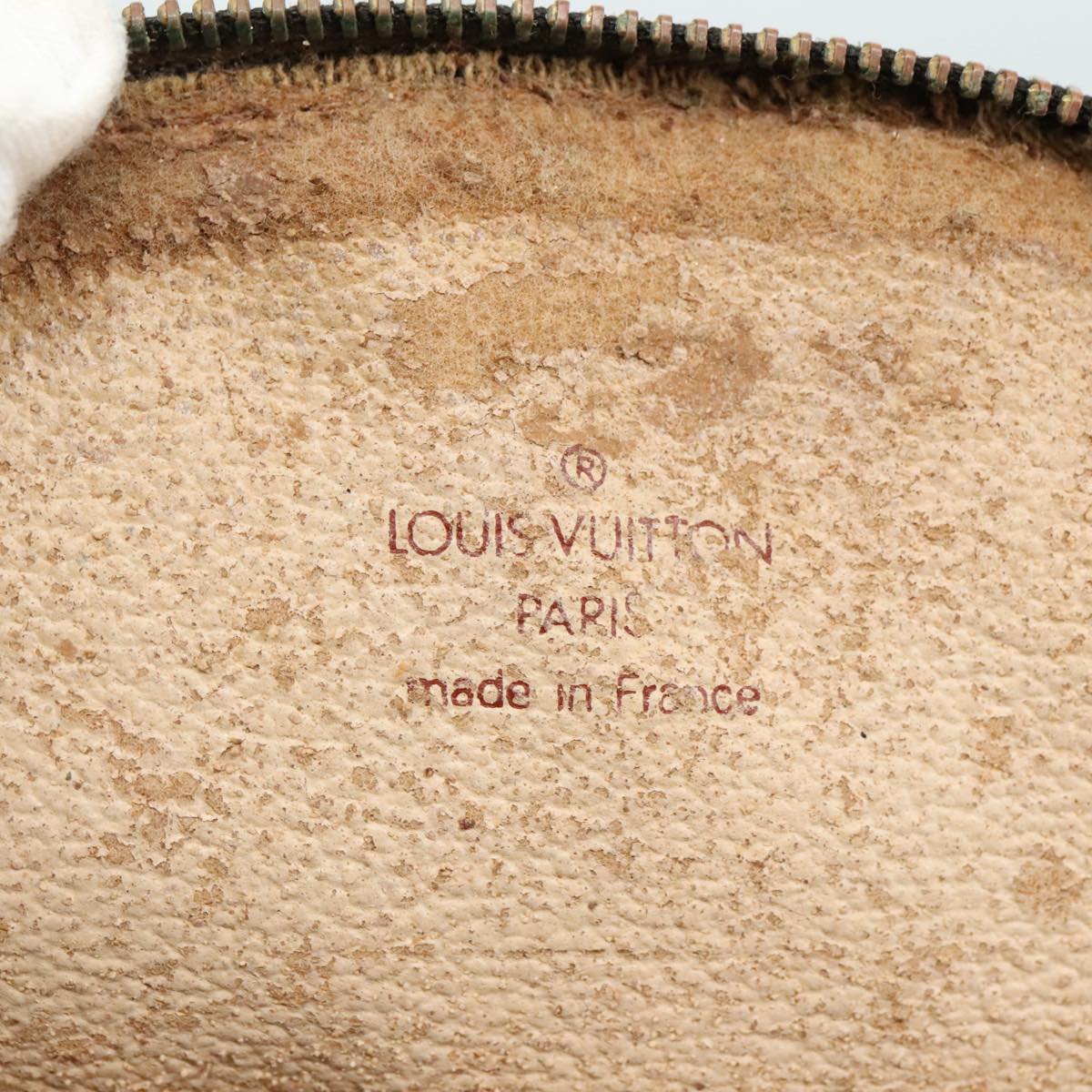 LOUIS VUITTON Monogram Trousse Demi Ronde Cosmetic Pouch M47520 LV 107117
