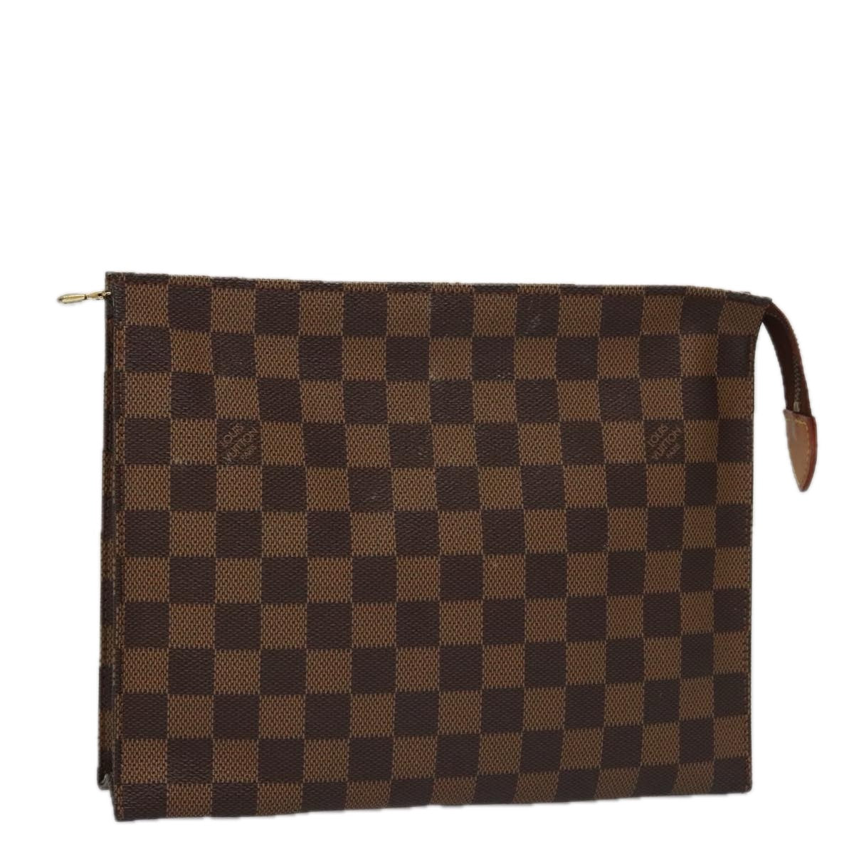 LOUIS VUITTON Damier Ebene Poche Toilette 26 Pouch N47543 LV 107125