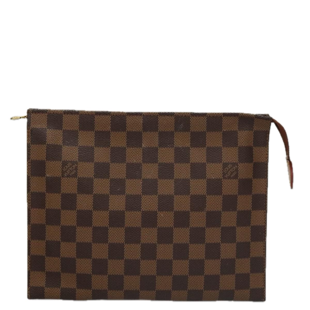 LOUIS VUITTON Damier Ebene Poche Toilette 26 Pouch N47543 LV 107125
