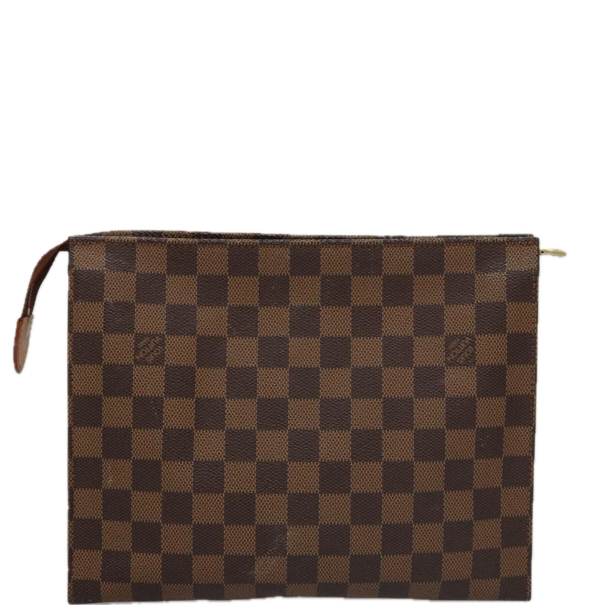 LOUIS VUITTON Damier Ebene Poche Toilette 26 Pouch N47543 LV 107125
