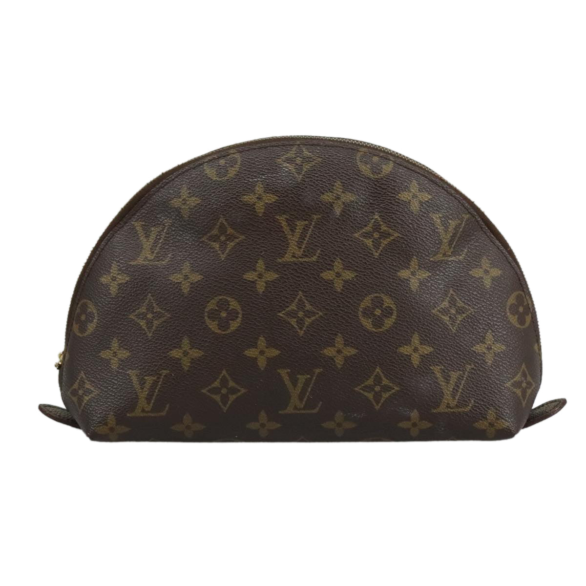 LOUIS VUITTON Monogram Trousse Demi Ronde Cosmetic Pouch M47520 LV 107143