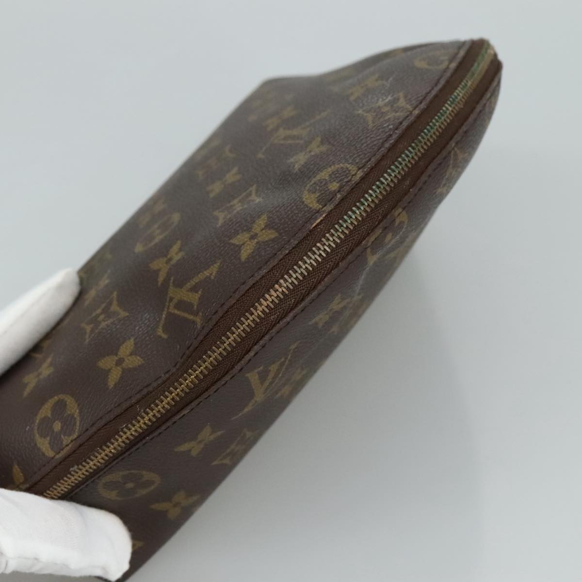 LOUIS VUITTON Monogram Trousse Demi Ronde Cosmetic Pouch M47520 LV 107143