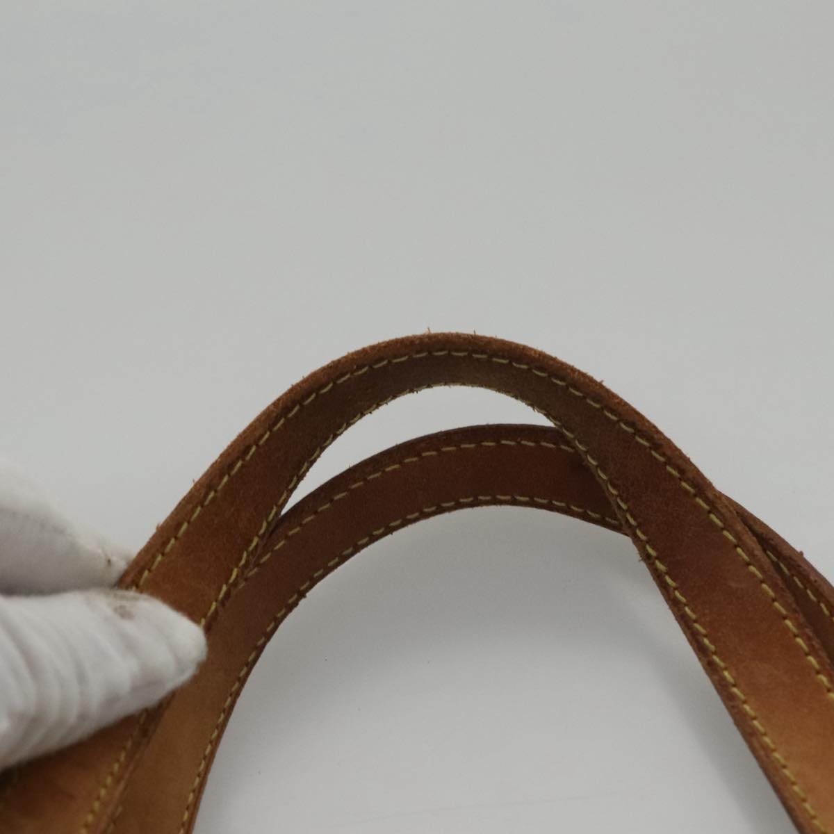 LOUIS VUITTON Monogram Vernis Houston Hand Bag Bronze M91122 LV 107154