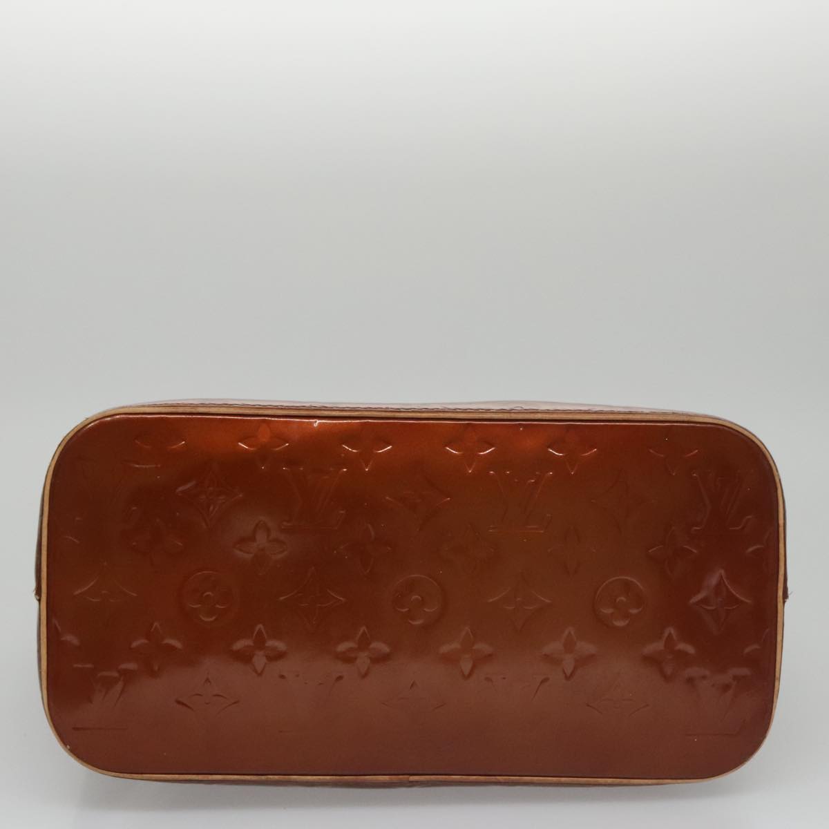 LOUIS VUITTON Monogram Vernis Houston Hand Bag Bronze M91122 LV 107154