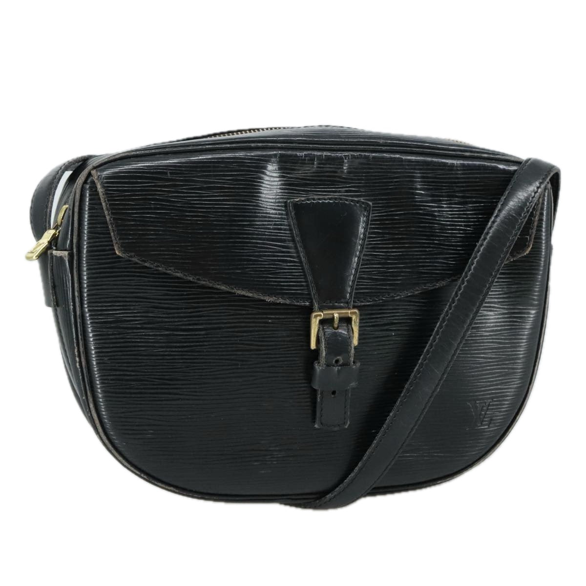 LOUIS VUITTON Epi Jeune Fille MM Shoulder Bag Black M52152 LV 107155