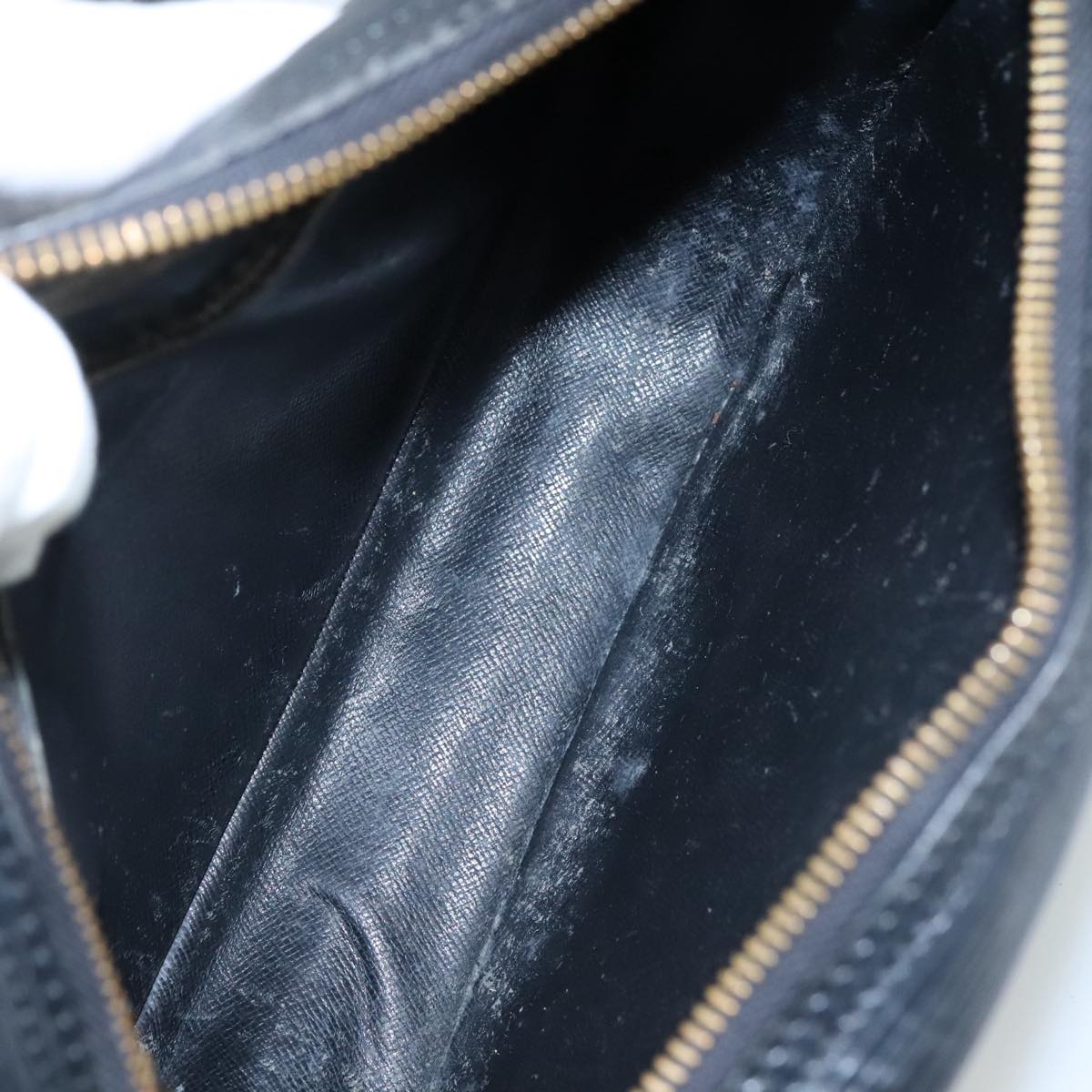 LOUIS VUITTON Epi Jeune Fille MM Shoulder Bag Black M52152 LV 107155