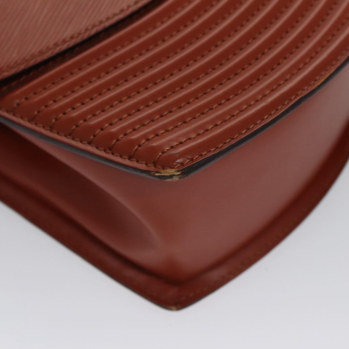 LOUIS VUITTON Epi Tilsitt Shoulder Bag Brown M52483 LV 107156