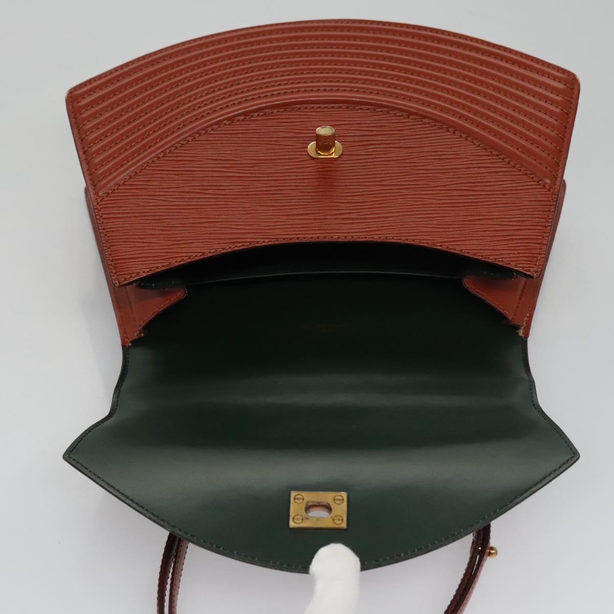 LOUIS VUITTON Epi Tilsitt Shoulder Bag Brown M52483 LV 107156