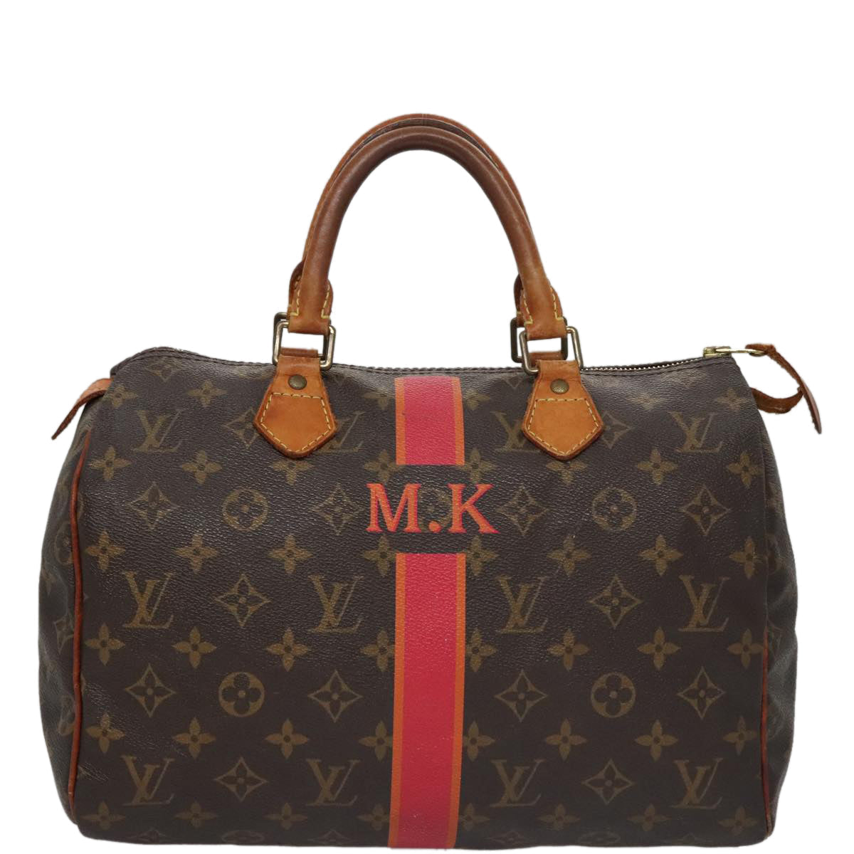 LOUIS VUITTON Monogram My LV Heritage Speedy 30 Hand Bag Pink Orange 107164