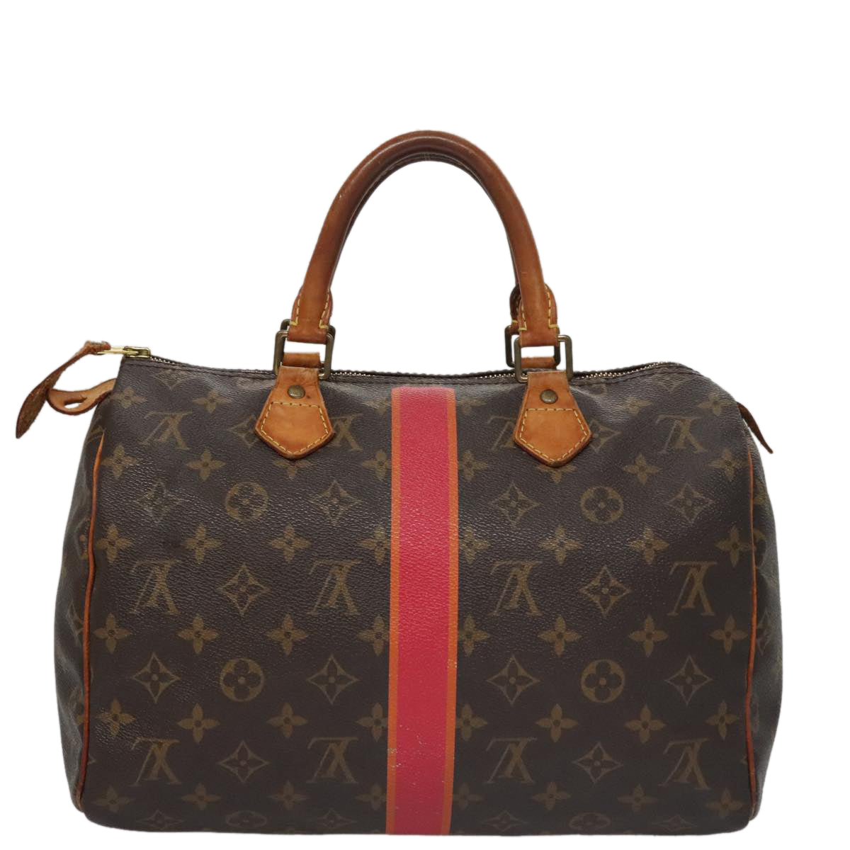 LOUIS VUITTON Monogram My LV Heritage Speedy 30 Hand Bag Pink Orange 107164