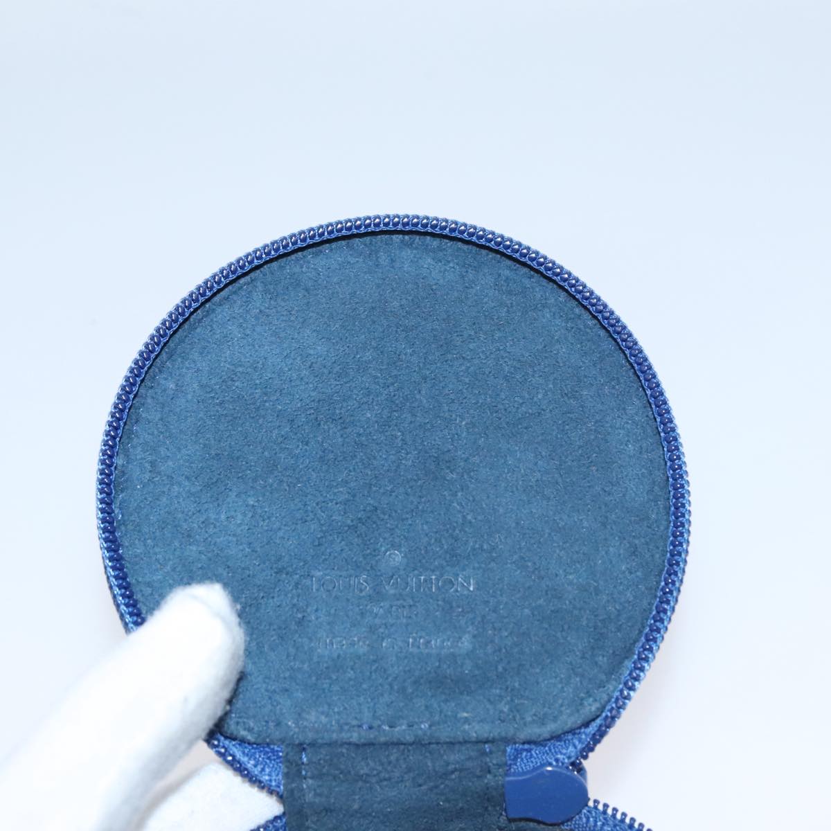 LOUIS VUITTON Epi Ecrin bijou 8 Jewelry Box Blue M48215 LV 107286