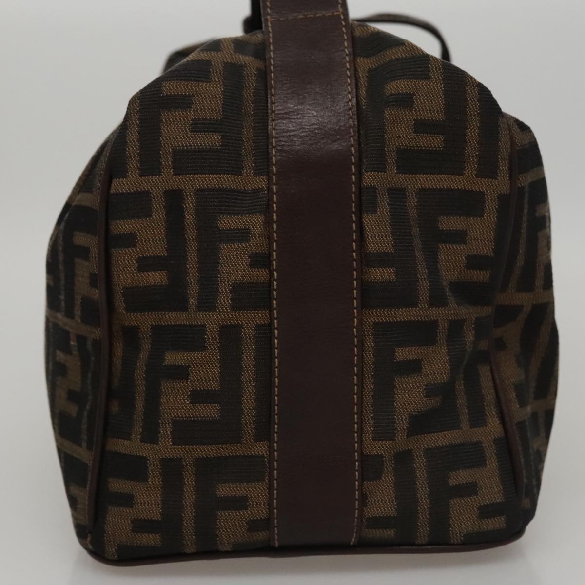 FENDI Zucca Canvas Hand Bag Brown 107610