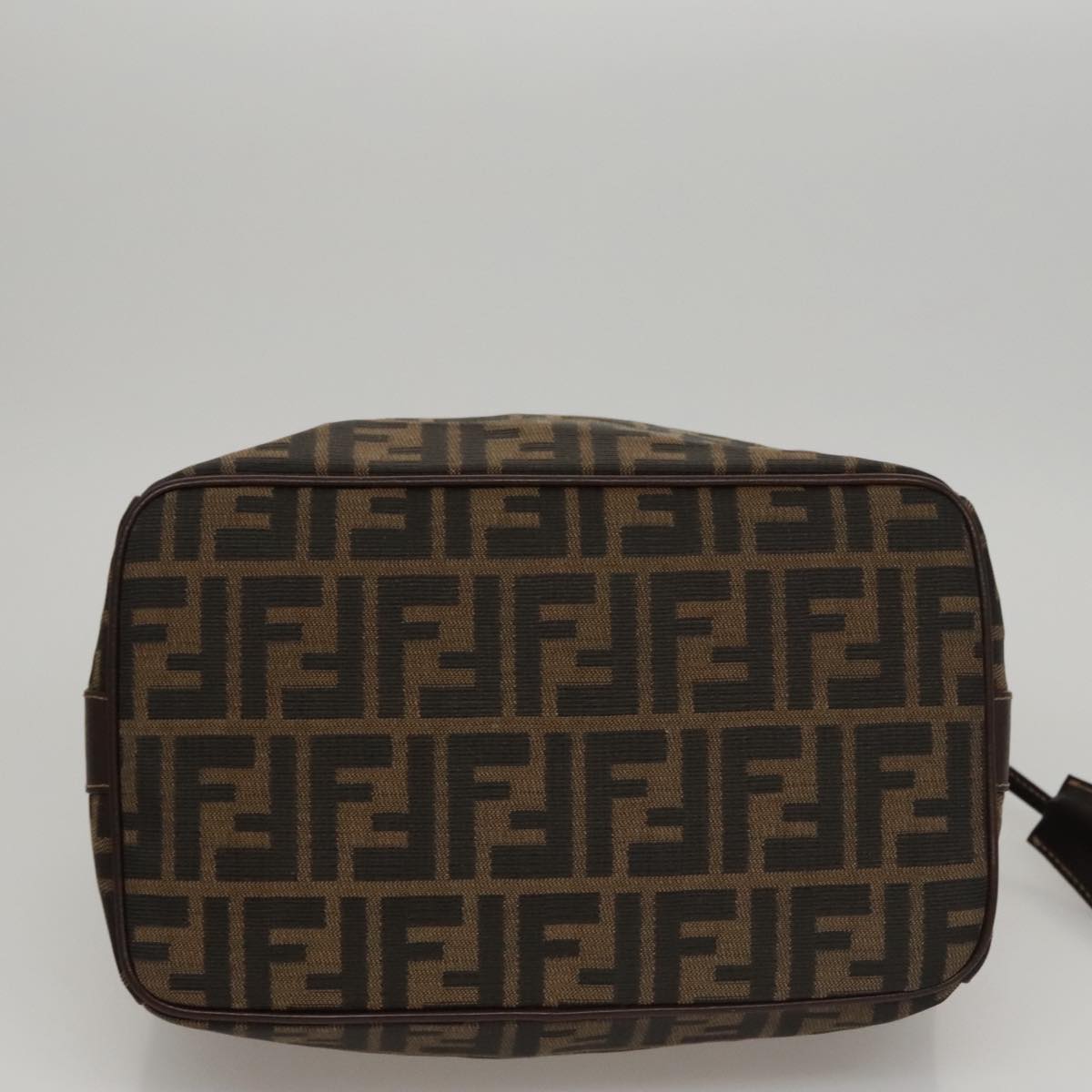 FENDI Zucca Canvas Hand Bag Brown 107610