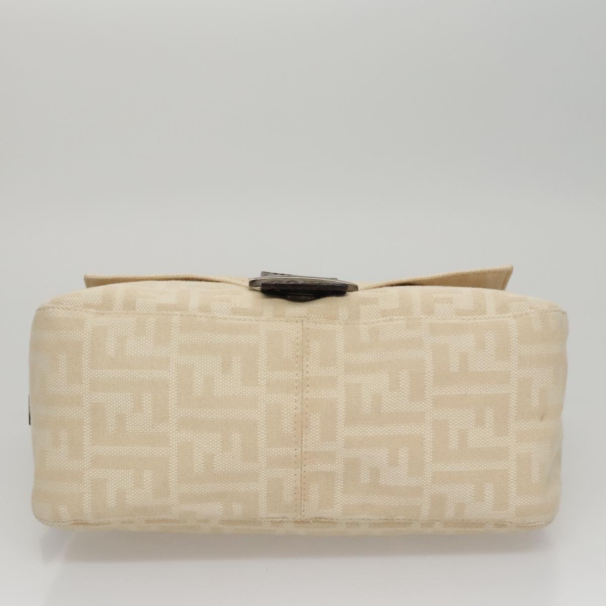FENDI Zucca Canvas Mamma Baguette Shoulder Bag Beige 107611