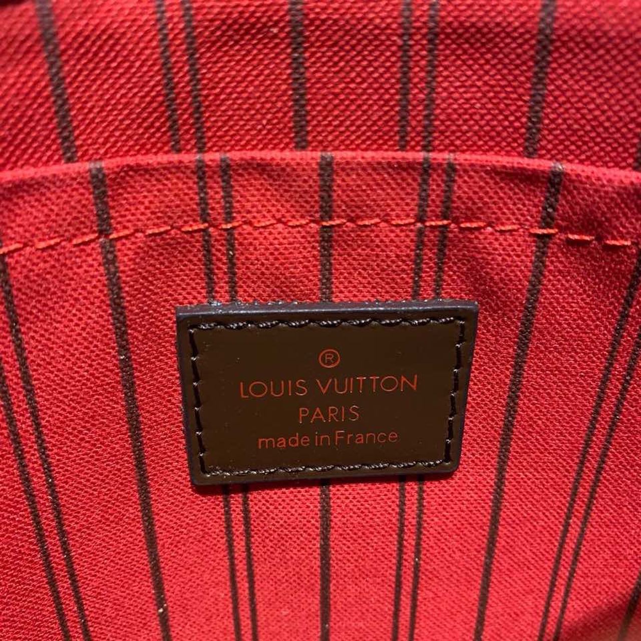 LV Neverfull GM Tote Bag Damier Ebene Canvas GLAMIrise Red For Women, WomenÃ¢â‚¬â„¢s Handbags, Shoulder Bags 15.7in/40cm LV N41357