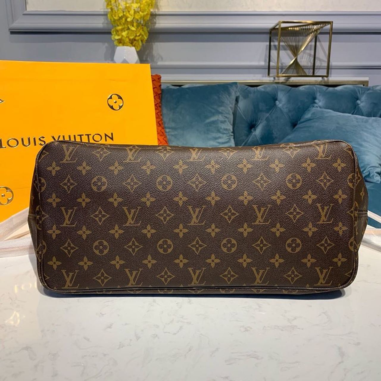 LV Neverfull GM Tote Bag Monogram Canvas Yellow For Women, WomenÃ¢â‚¬â„¢s Handbags, Shoulder Bags 15.7in/39cm LV M40992