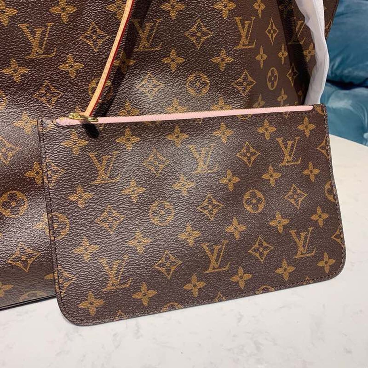 LV Neverfull GM Tote Bag Monogram Canvas Rose Ballerine Pink For Women, WomenÃ¢â‚¬â„¢s Handbags, Shoulder Bags 15.7in/39cm LV
