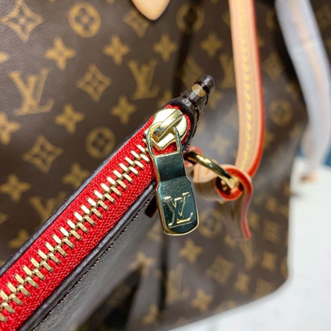 LV Neverfull GM Tote Bag Monogram Canvas Red For Women, WomenÃ¢â‚¬â„¢s Handbags, Shoulder Bags 15.7in/40cm LV M41181