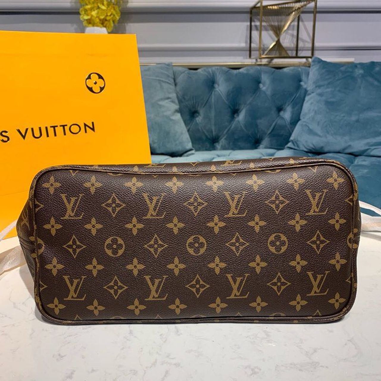LV Neverfull MM Tote Bag Monogram Canvas GLAMIrise Red For Women,  Shoulder Bags 12.2in/31cm LV M41177