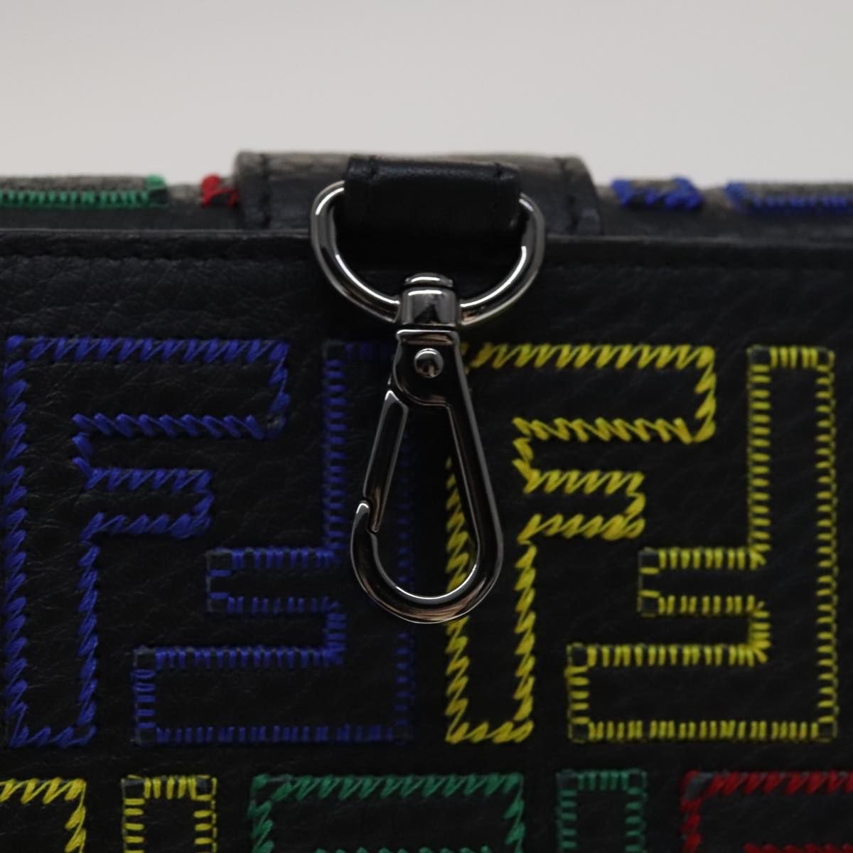 FENDI Zucca Canvas Smartphone holder Pouch Leather Multicolor 7AS120 108838