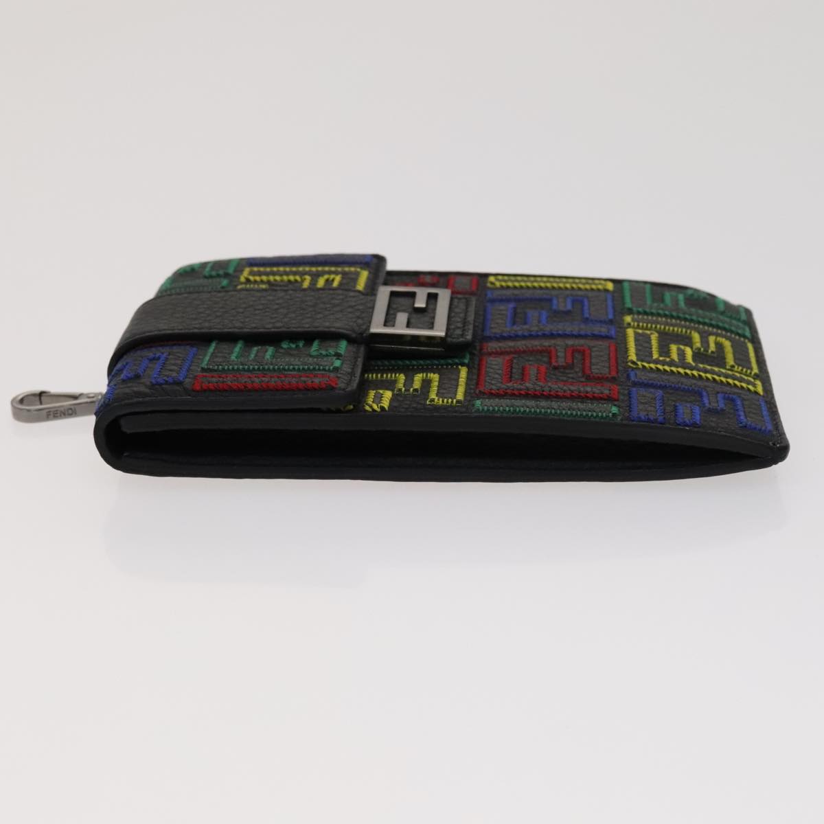 FENDI Zucca Canvas Smartphone holder Pouch Leather Multicolor 7AS120 108838
