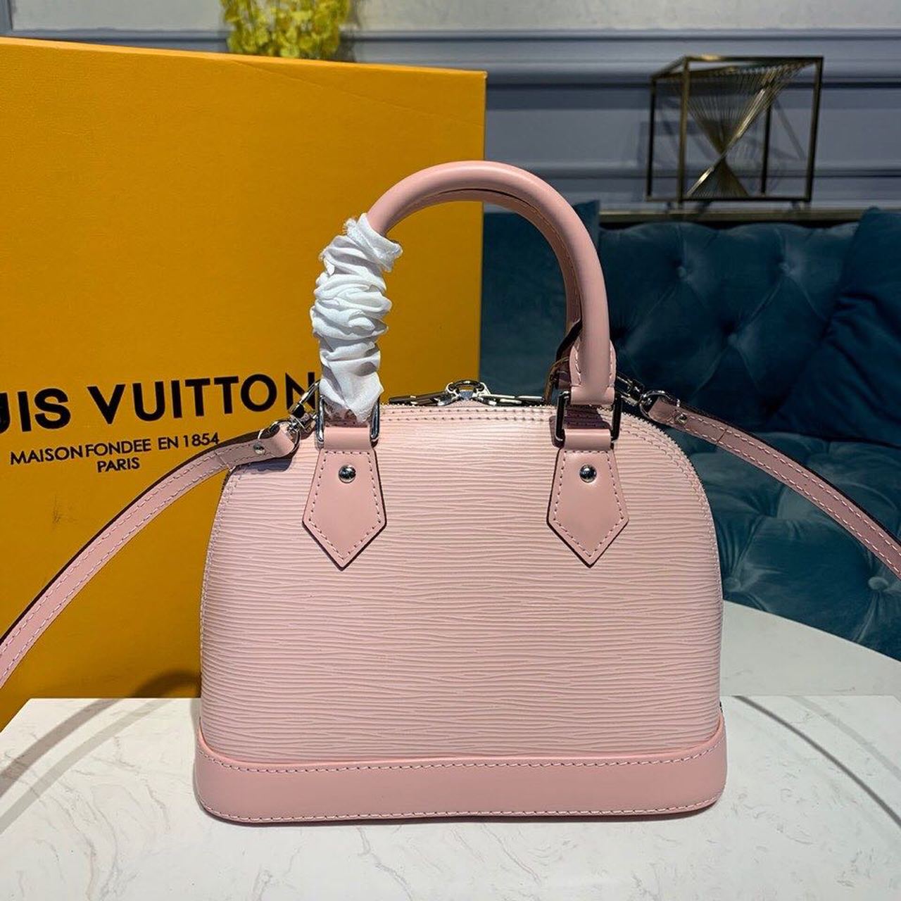 LV Alma GLAMI Epi Rose Ballerine Pink For Women,  Shoulder And Crossbody Bags 9.2in/23.5cm LV M41327