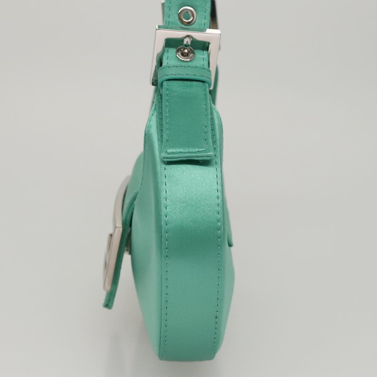 FENDI Hand Bag Satin Green 109715SA