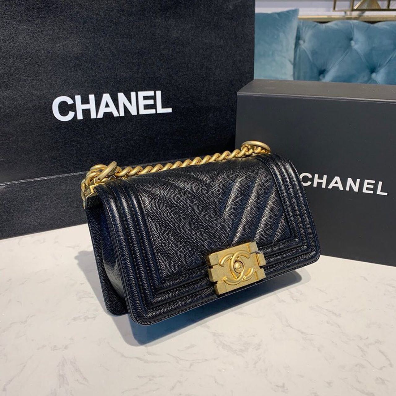 CHLMini Boy HandBag Black For Women HandBag, Shoulder And Crossbody Bags 7.8in/20cm