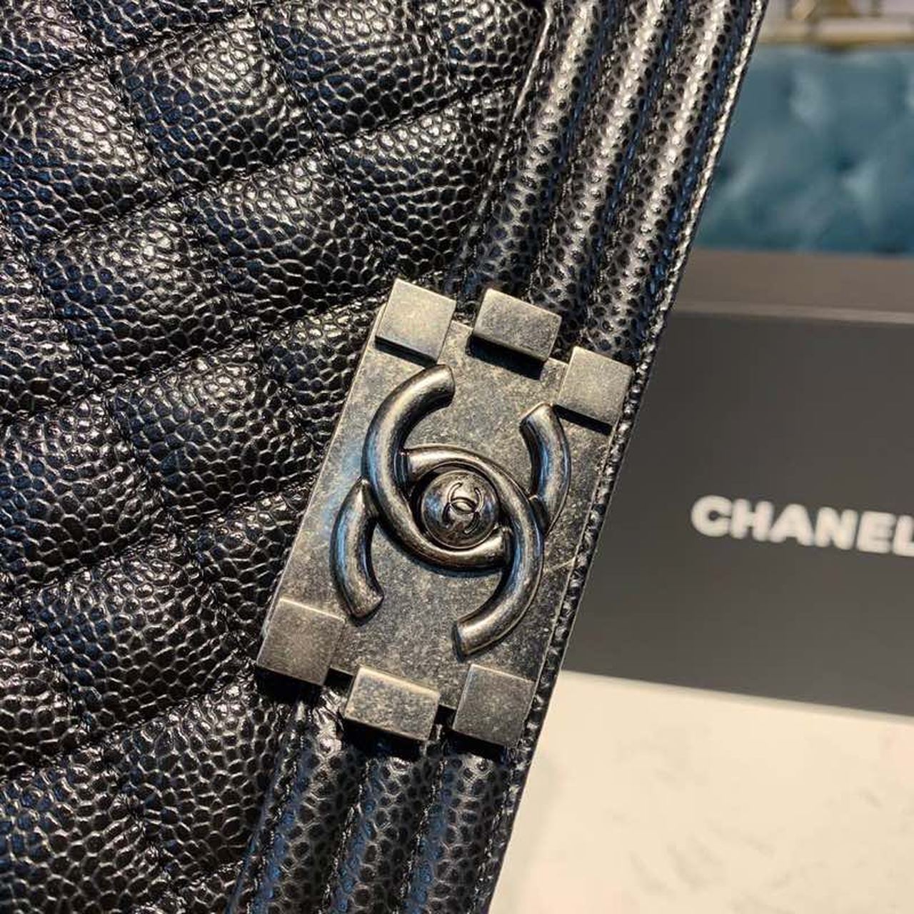 CHLSmall Boy Handbag Silver Hardware Black For Women Bags, Shoulder And Crossbody Bags 7.8in/20cm A67085