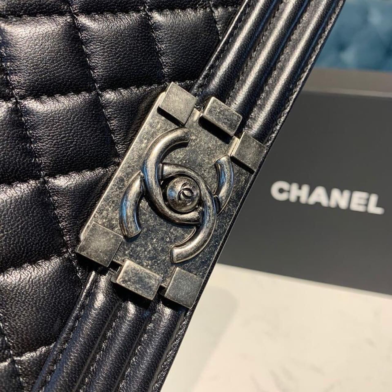 CHLSmall Boy Handbag Silver Hardware Black For Women Bags, Shoulder And Crossbody Bags 7.8in/20cm A67085