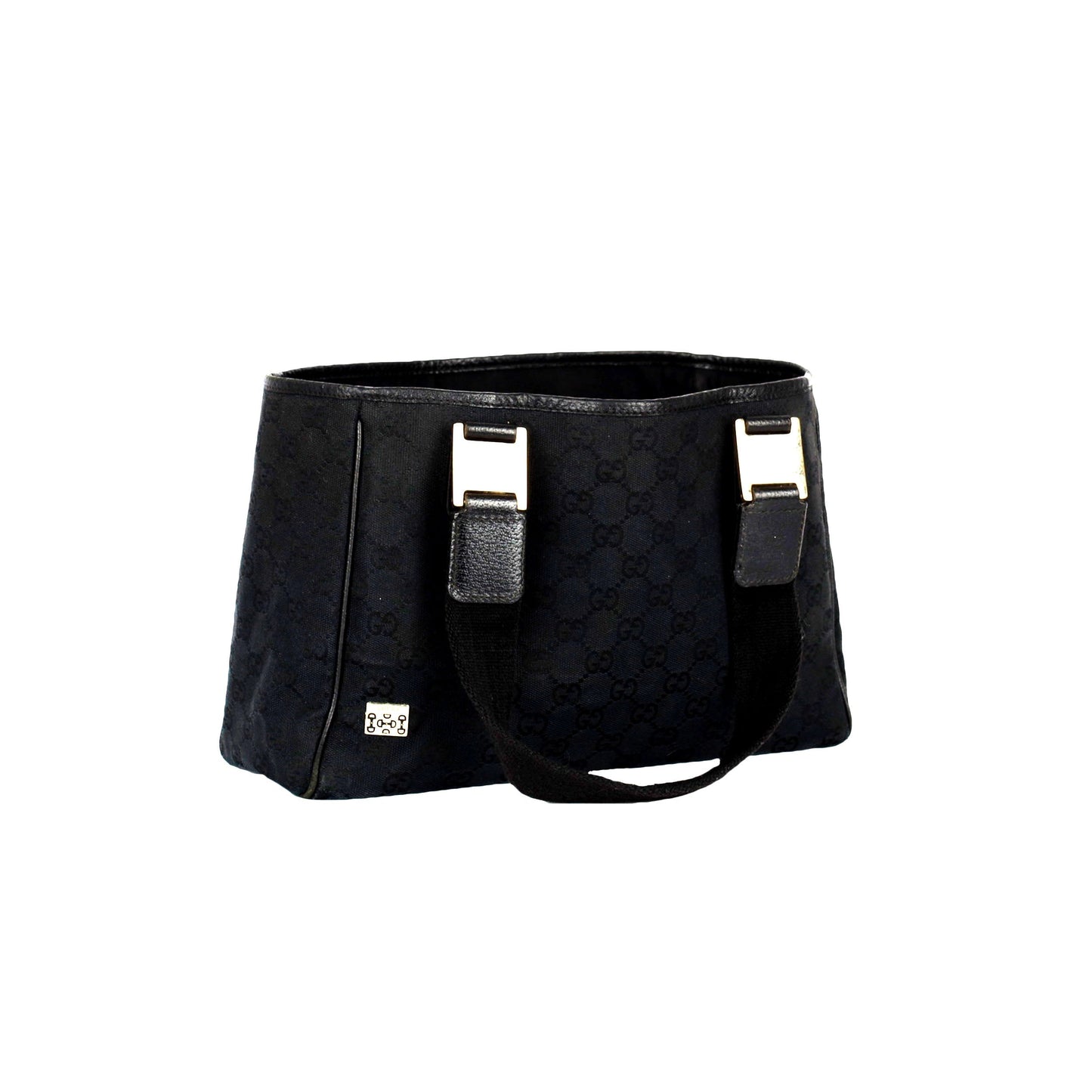 GLM-- Black GG Canvas Tote Bag - '00s