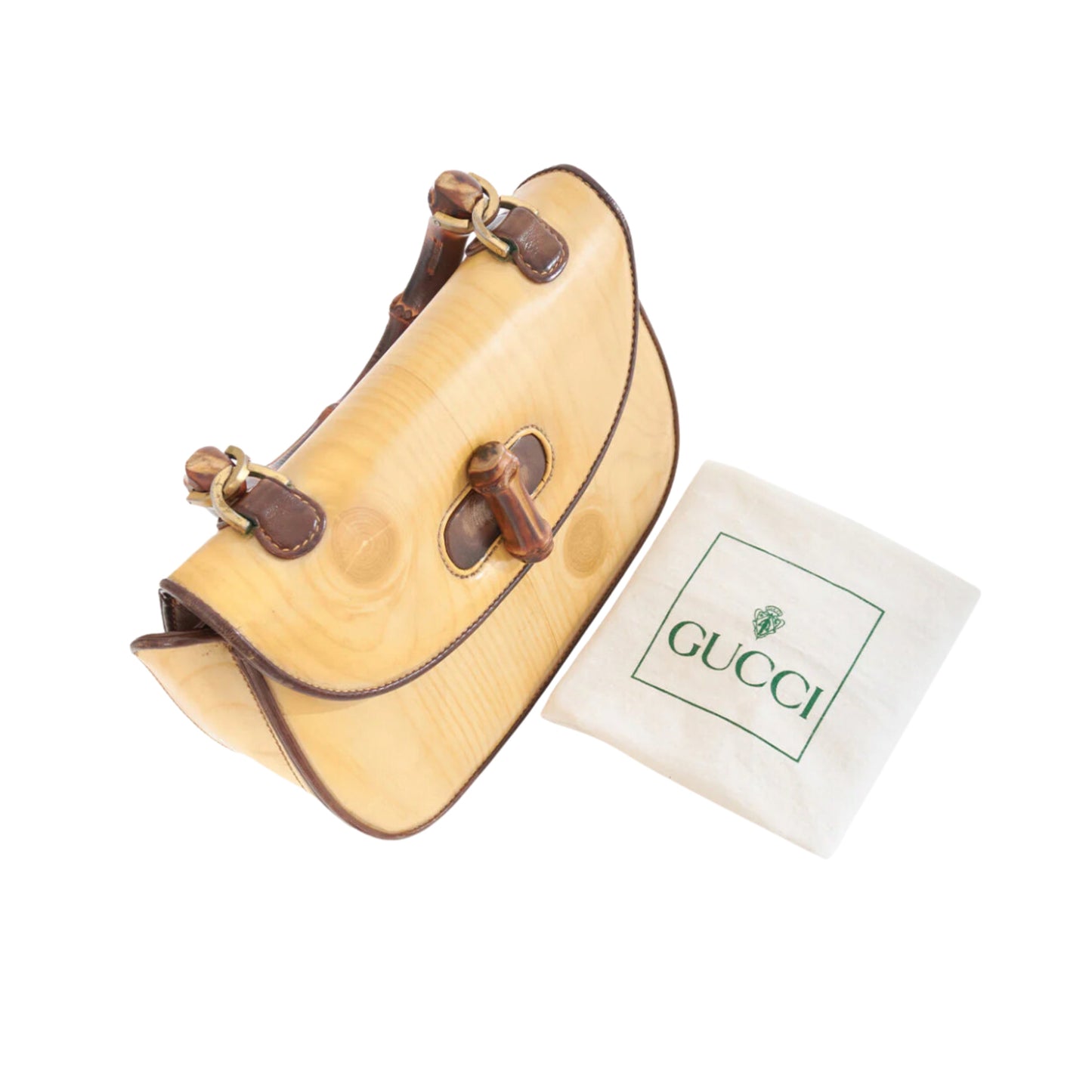 GLM-- handbag with bamboo handle - '90s