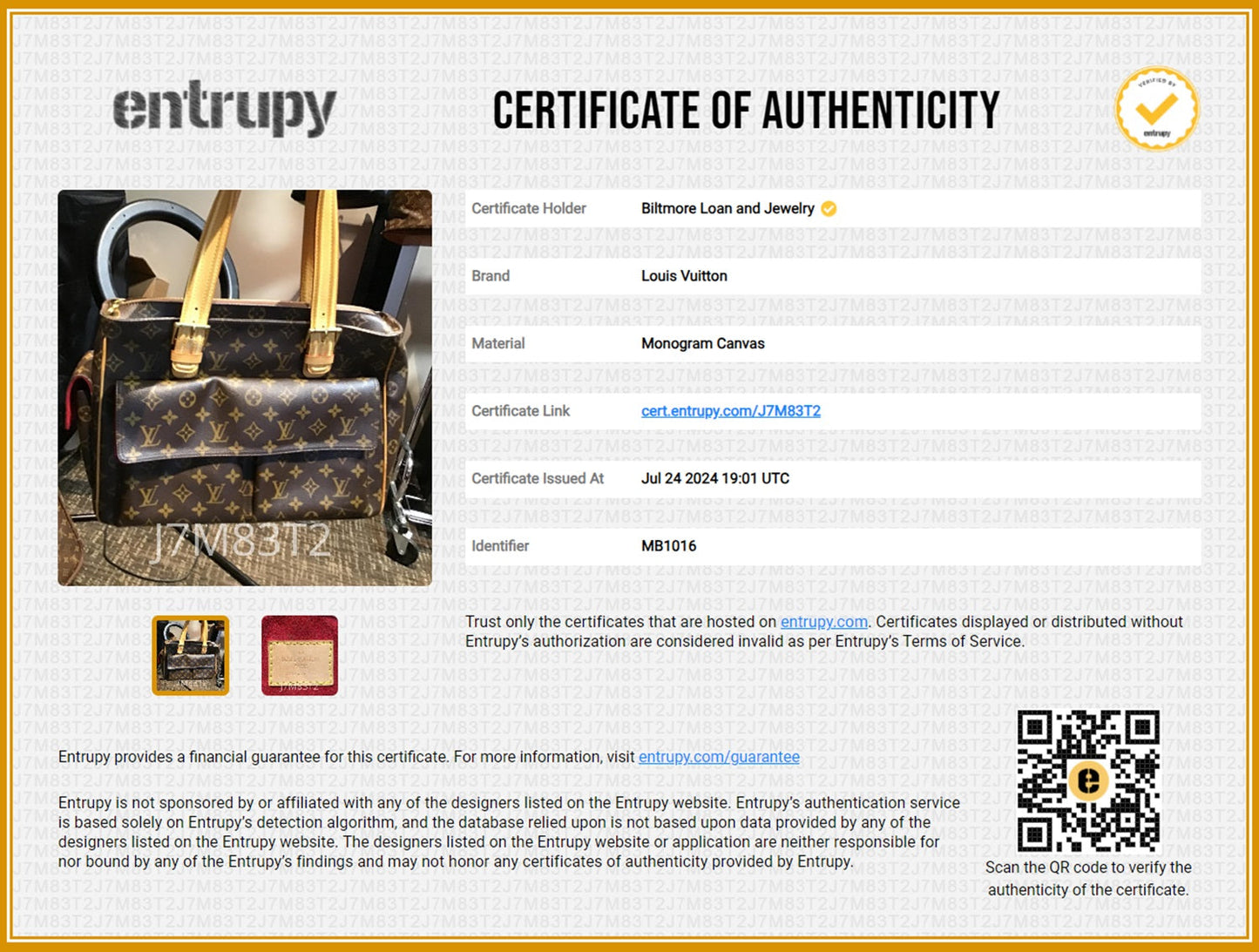 Louis Vuitton Vintage Monogram Multiple-Cite Bag