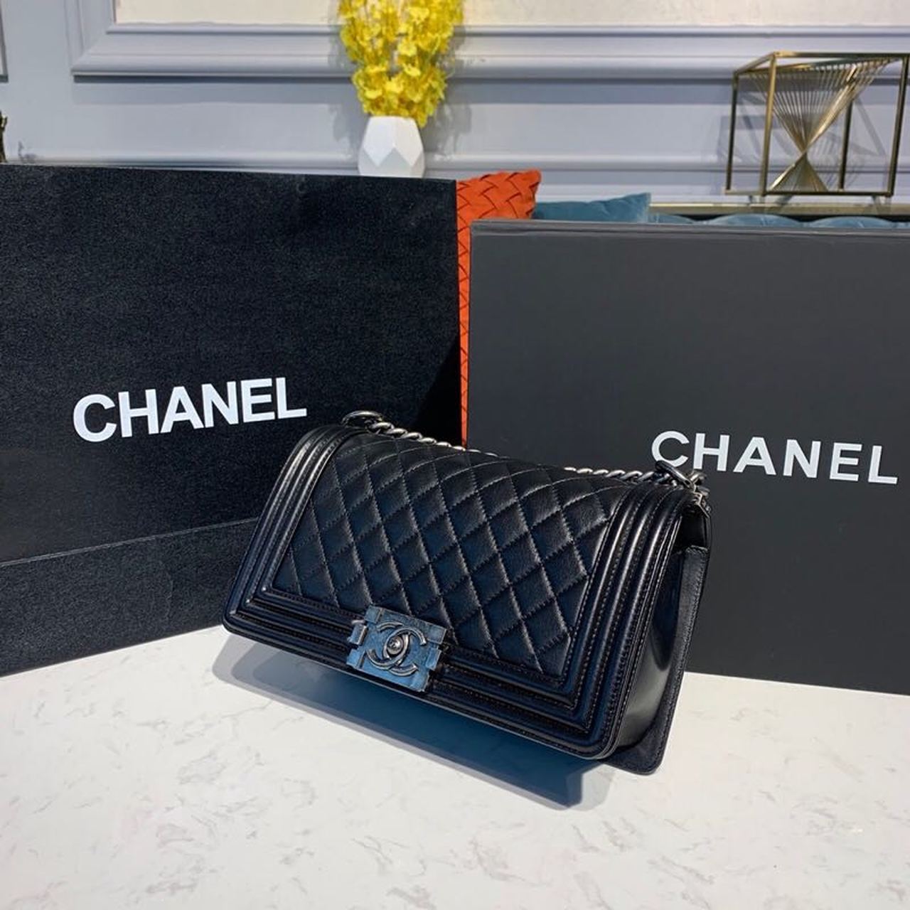 CHL Boy Handbag Silver Hardware Black For Women Bags, Shoulder And Crossbody Bags 9.8in/25cm A67086