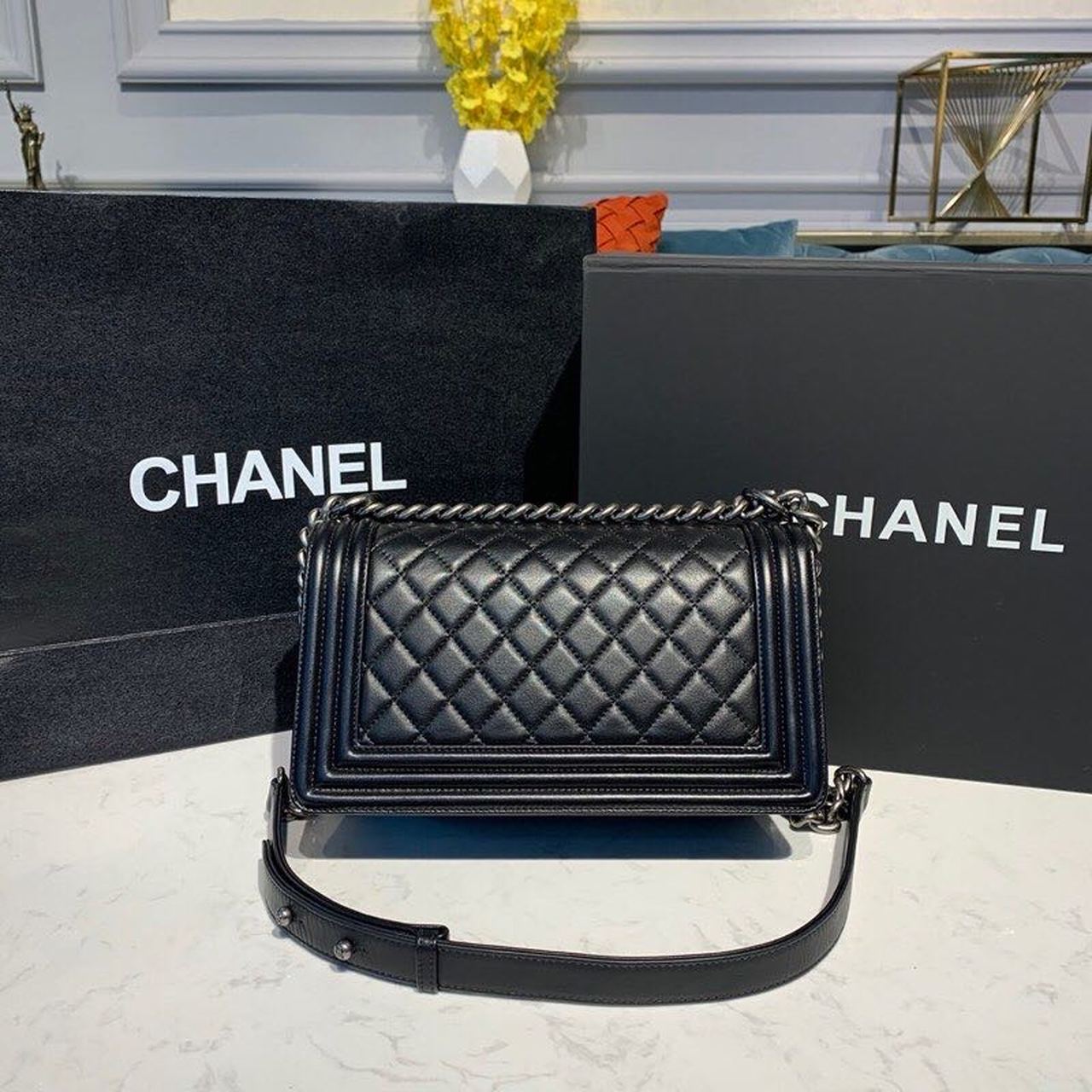 CHL Boy Handbag Silver Hardware Black For Women Bags, Shoulder And Crossbody Bags 9.8in/25cm A67086