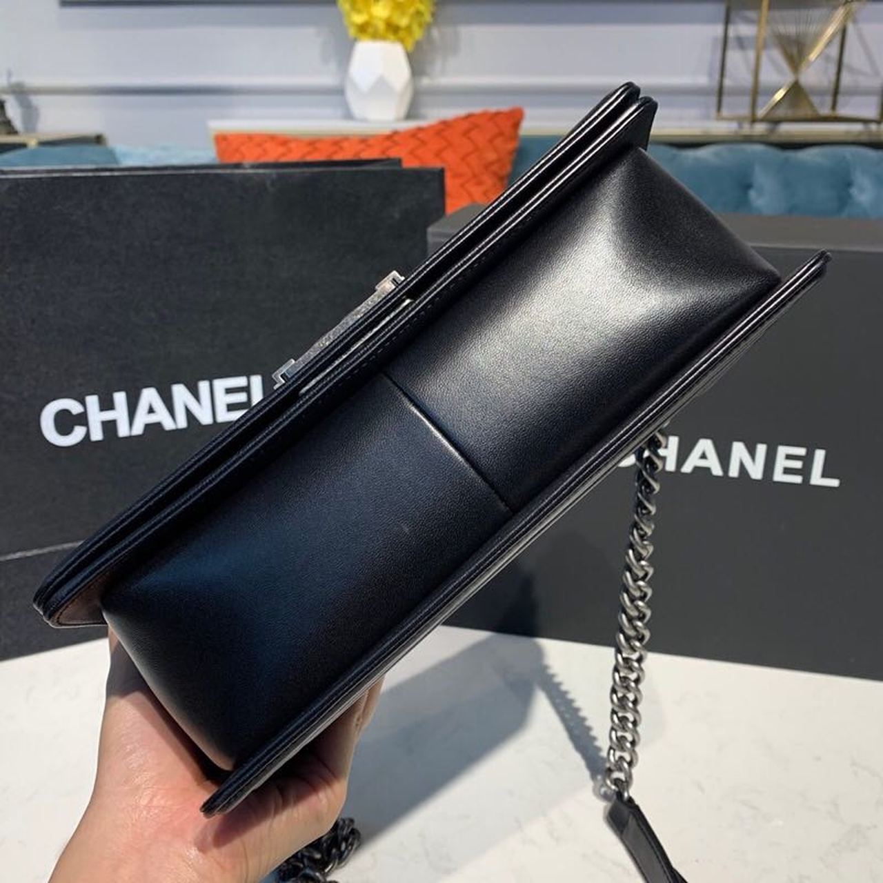 CHL Boy Handbag Silver Hardware Black For Women Bags, Shoulder And Crossbody Bags 9.8in/25cm A67086