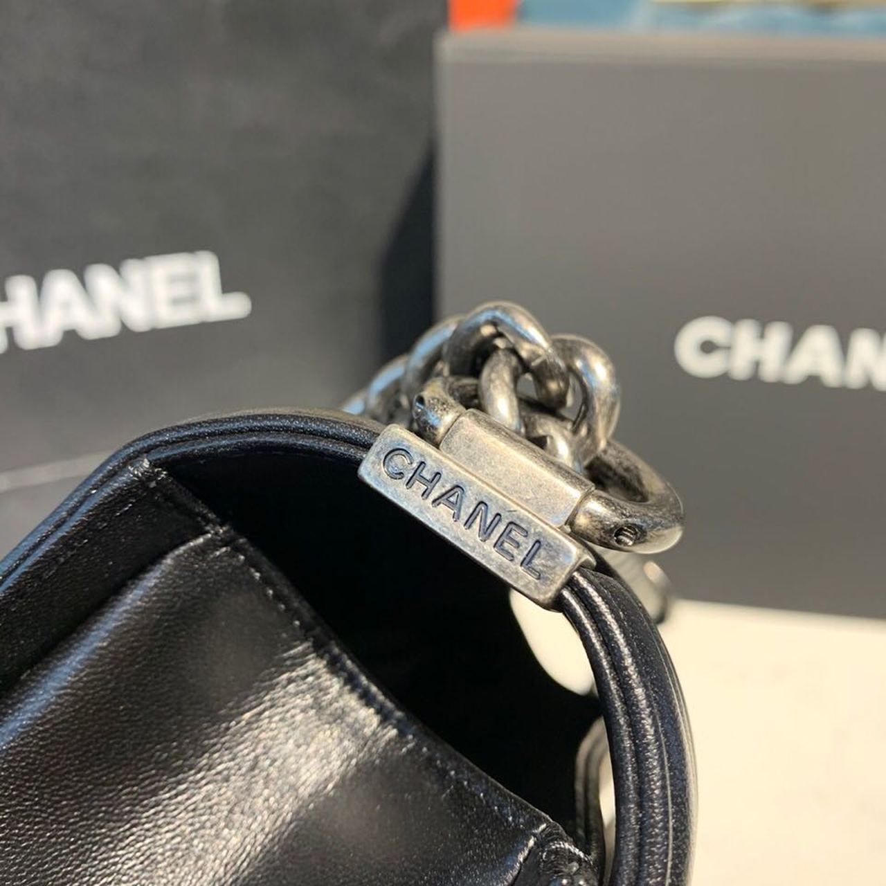 CHL Boy Handbag Silver Hardware Black For Women Bags, Shoulder And Crossbody Bags 9.8in/25cm A67086