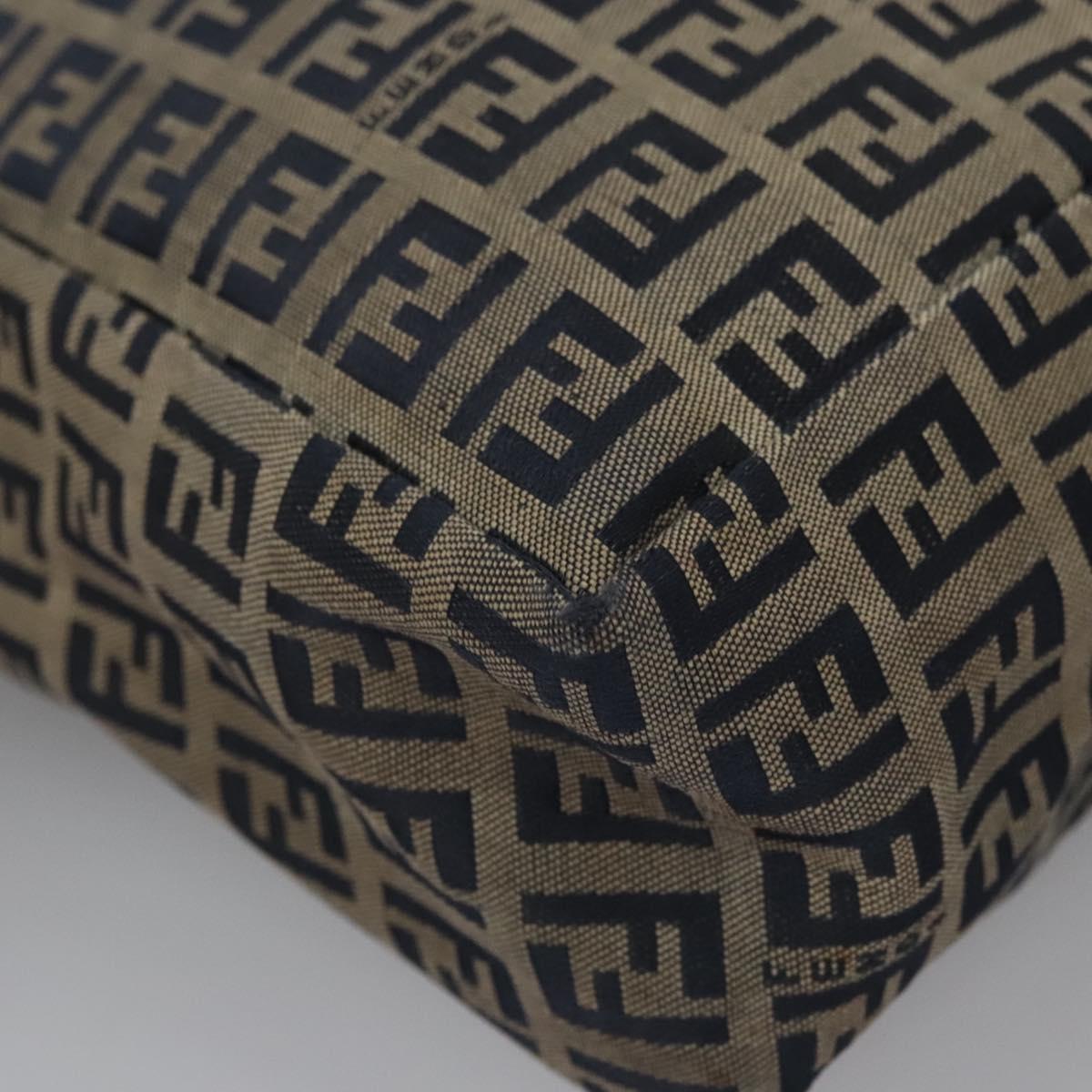 FENDI Zucchino Canvas Tote Bag Navy 110364