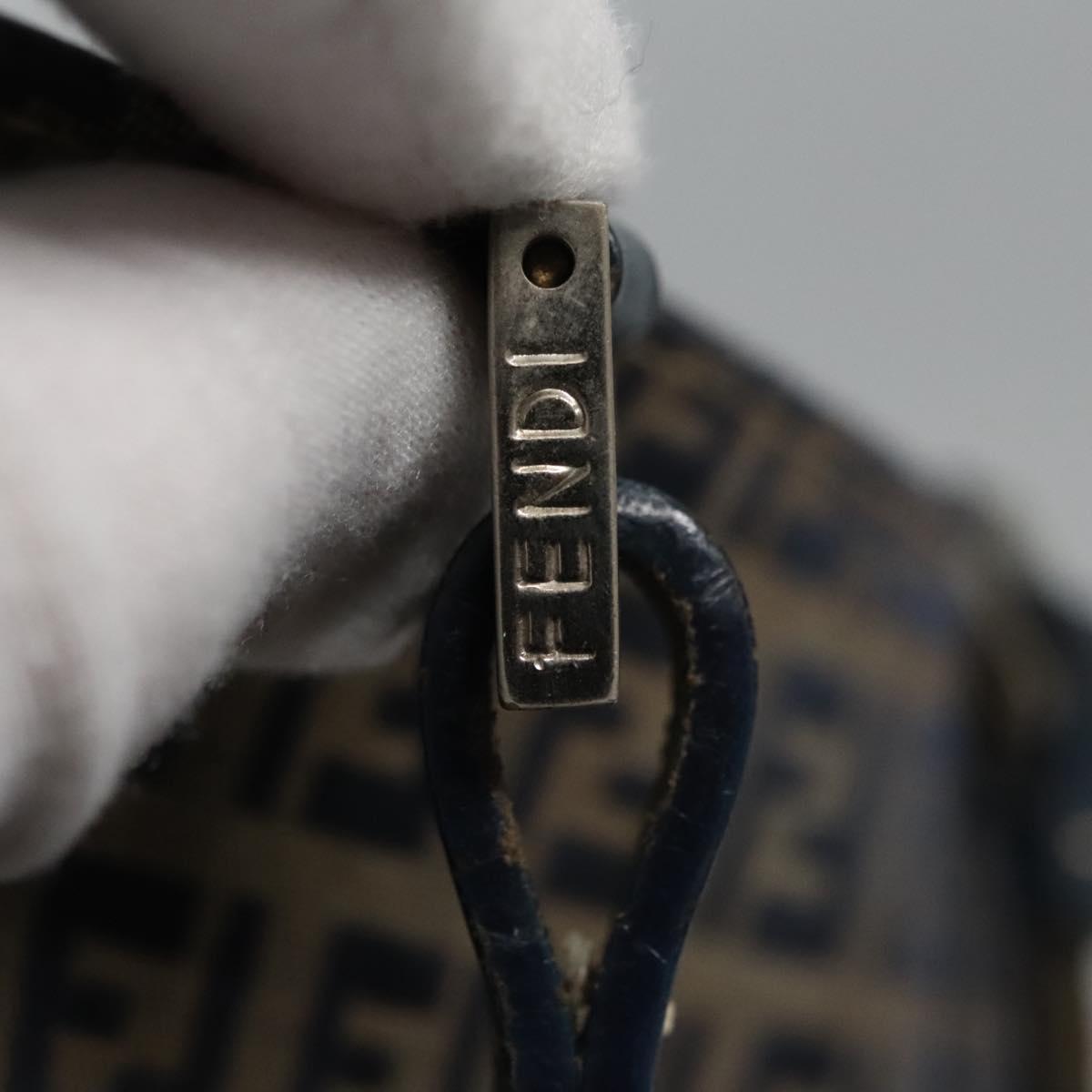 FENDI Zucchino Canvas Tote Bag Navy 110364