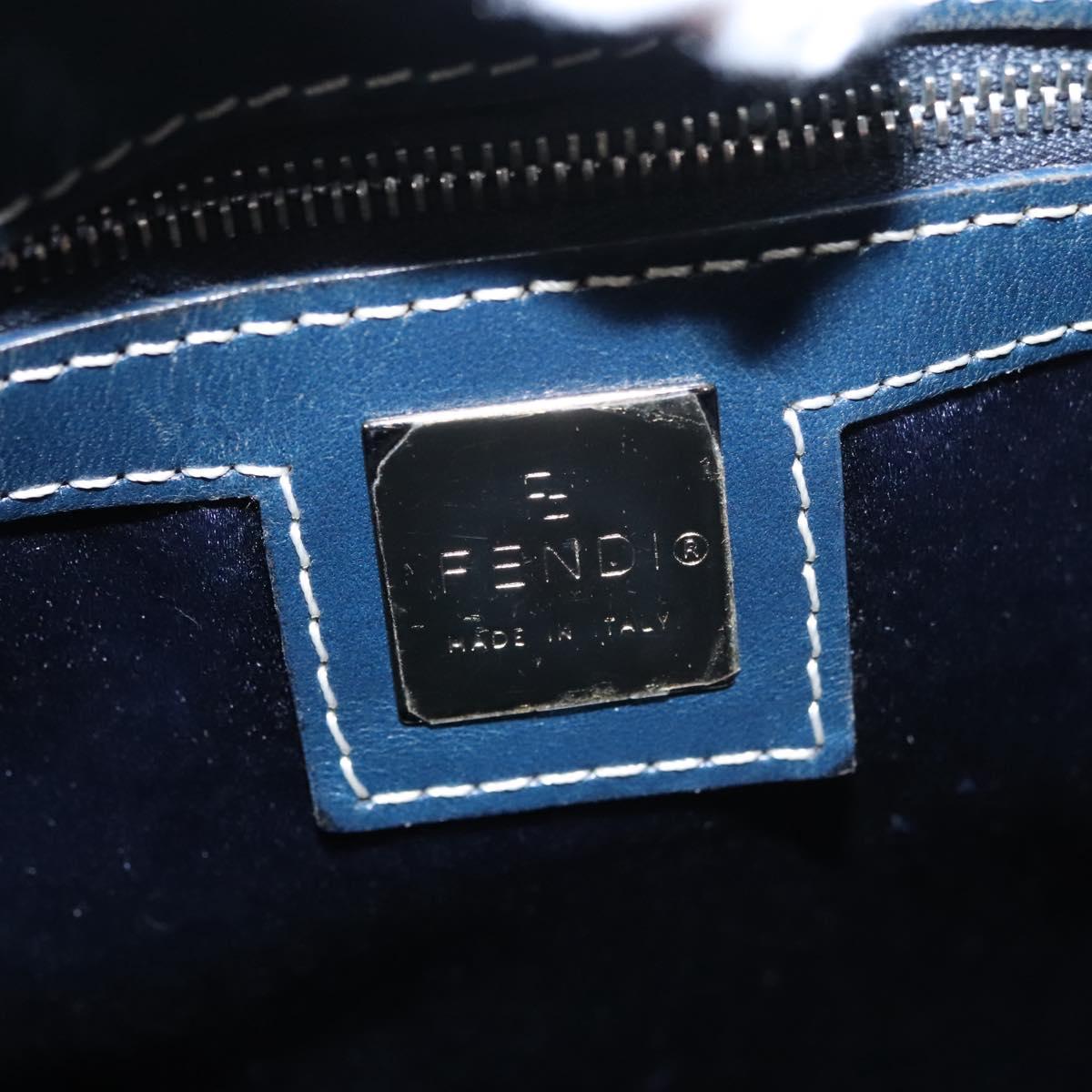 FENDI Zucchino Canvas Tote Bag Navy 110364